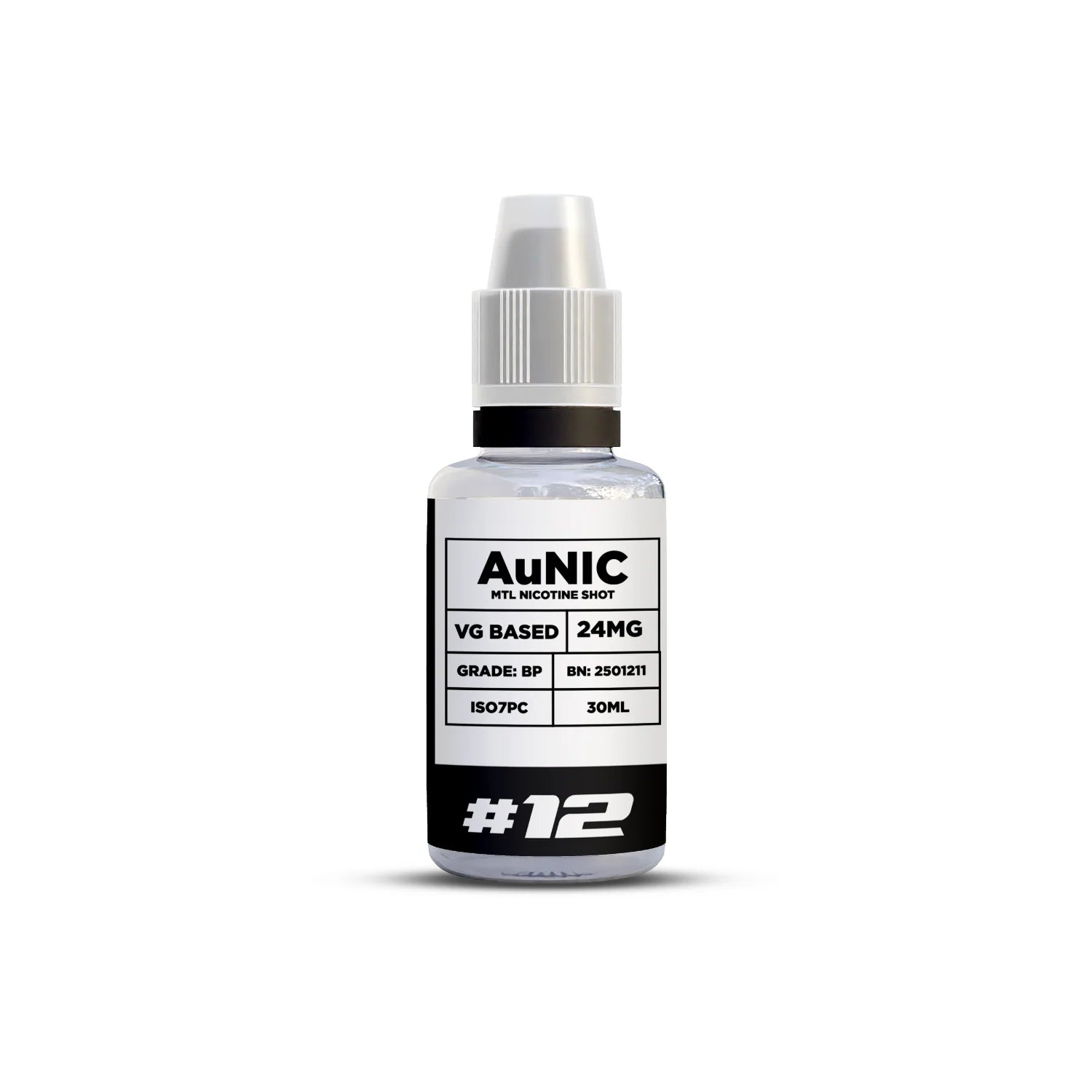 AuNic 12mg Freebase Shot (VG) (30ml) - MTL