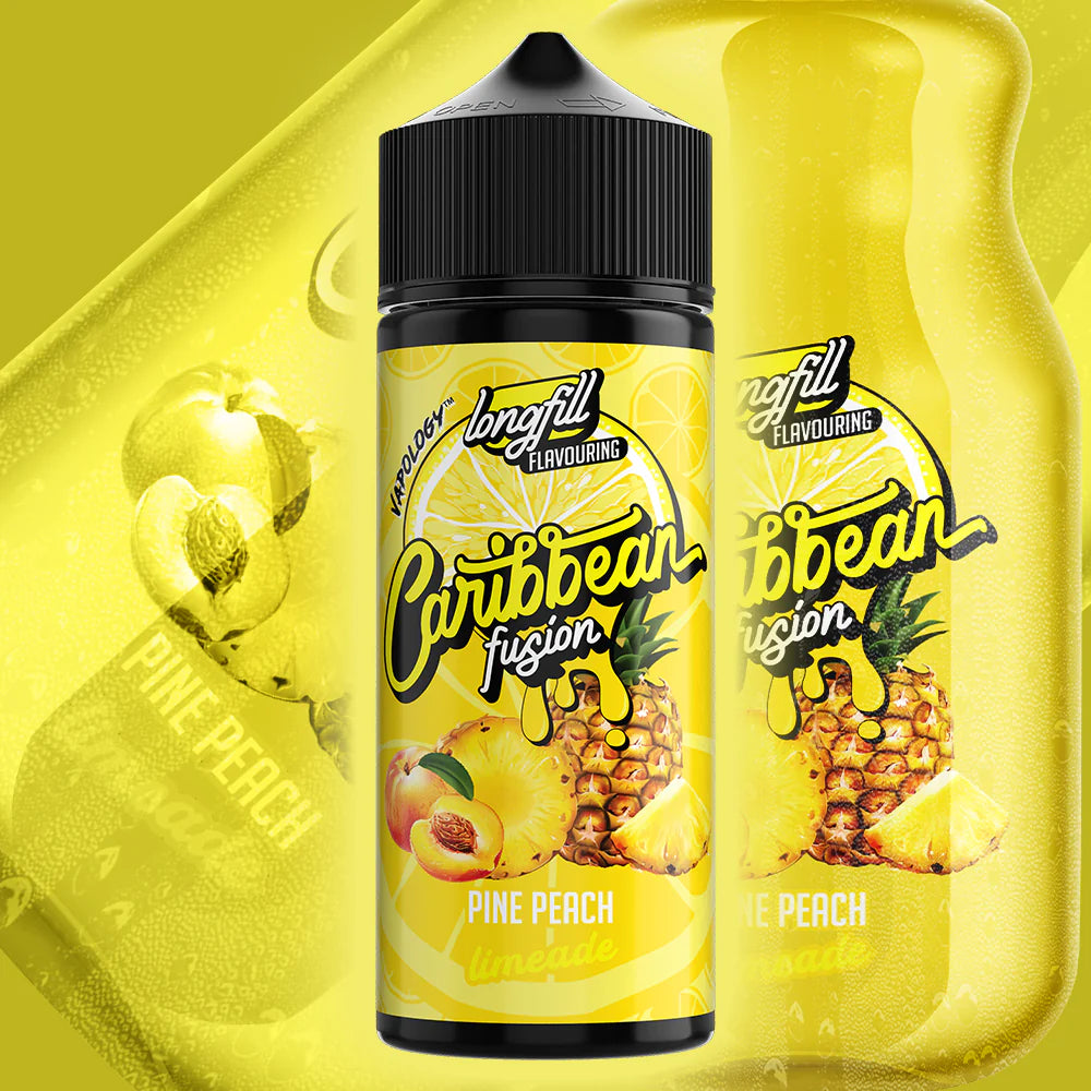 Vapology - Caribbean Fusion - Pine-Peach Lemonade Long Fill 120ml