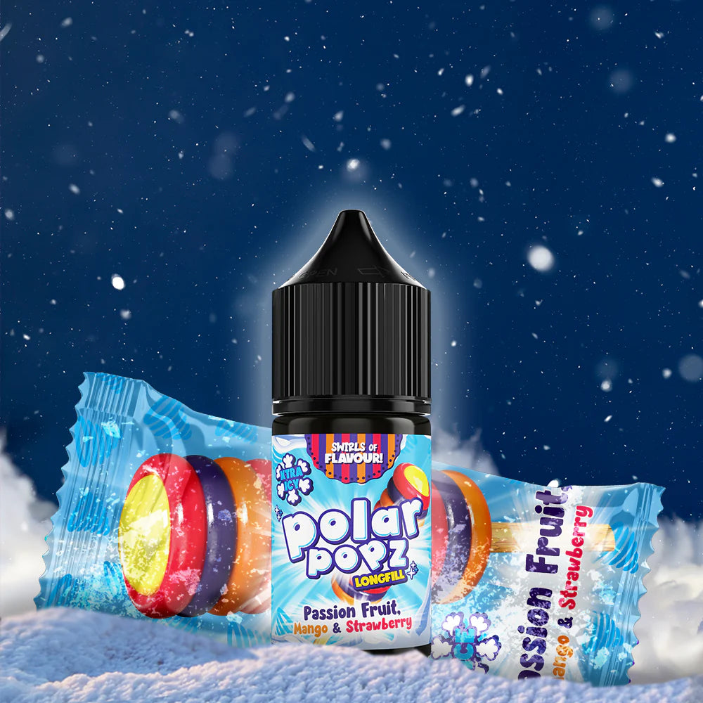 Vapology - Polar Popz - Passion Fruit, Mango & Strawberry Xtra Long Fill 30ml