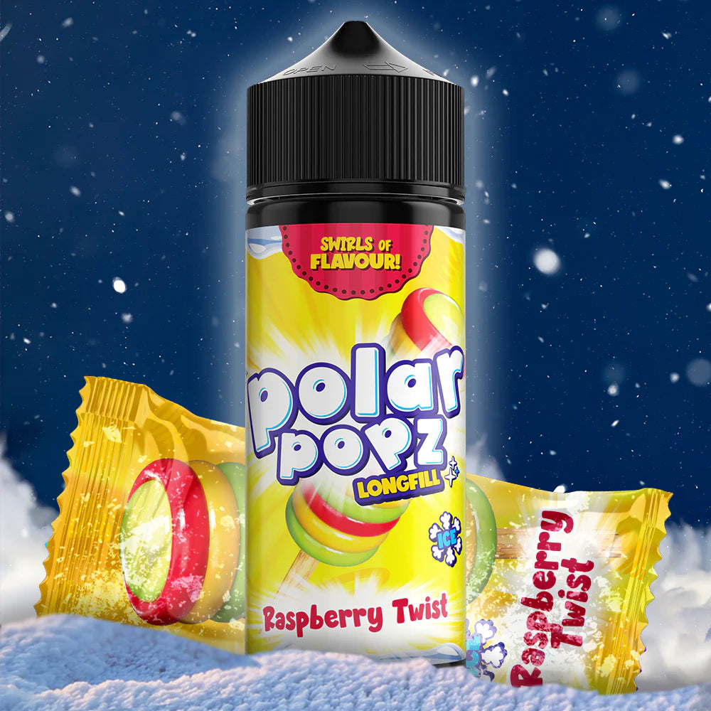 Vapology - Polar Popz - Raspberry Twist Long Fill 120ml